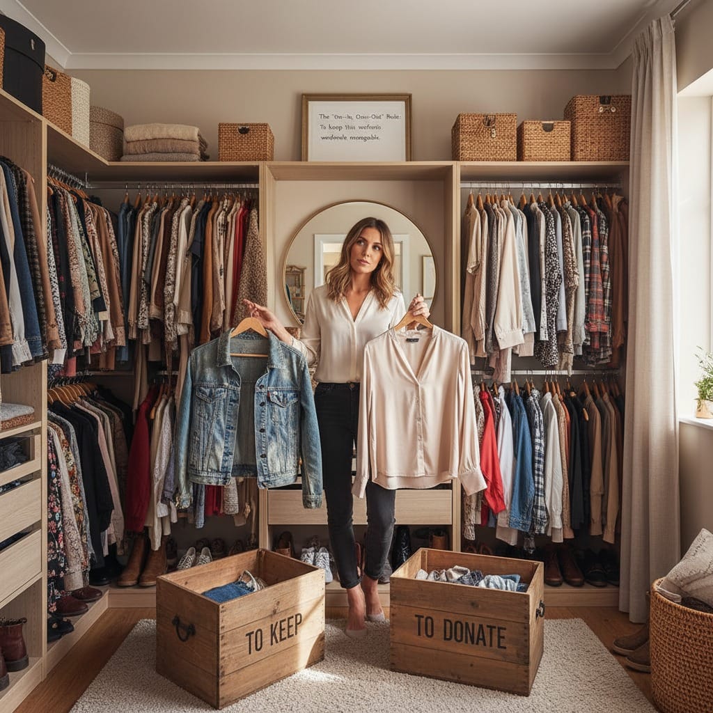 Grandchildren and de- cluttering.