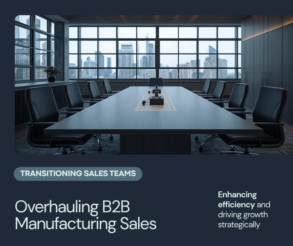 How to overhaul a legacy b2b manufacturing sales team.